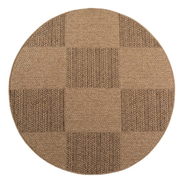 Smeđi okrugao unutarnji i vanjski tepih ø 80 cm Timber 1405 – Ayyildiz Carpets