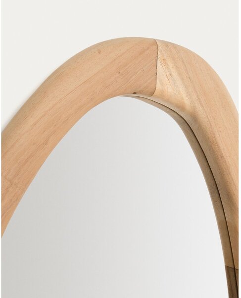 Zidno ogledalo s okvirom od masivnog drveta 60x107 cm Selem – Kave Home