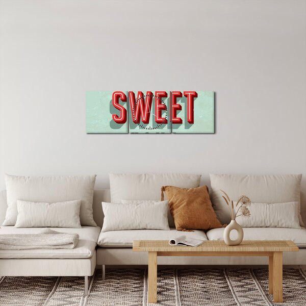 Slika - Home sweet home (sa satom) (90x30 cm)