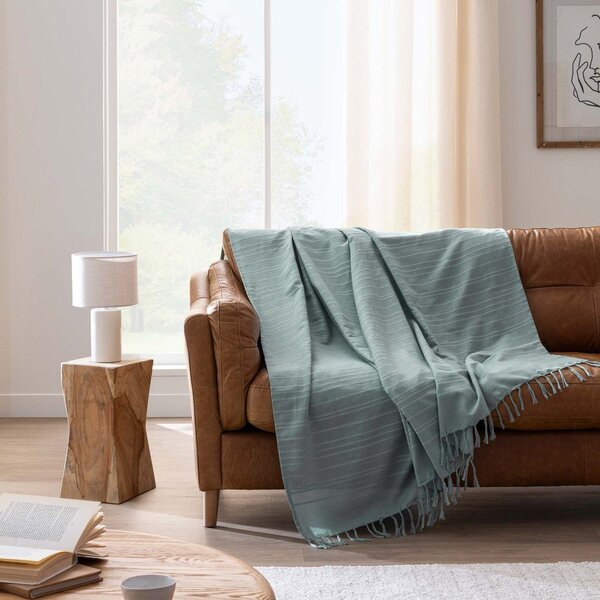 Zeleni pamučan prekrivač 125x150 cm Lilia – douceur d'intérieur