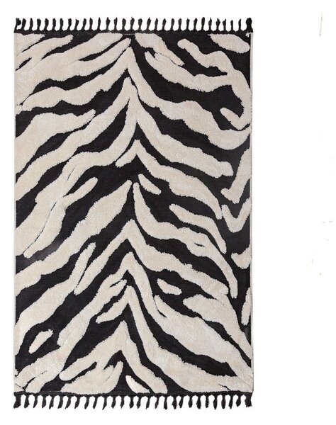 Crno-bijeli tepih 133x190 cm Esra Zebra – Flair Rugs
