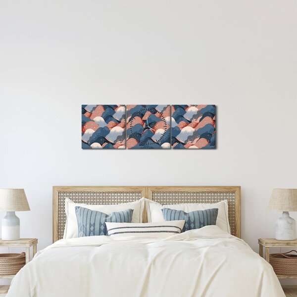 Slika - Valovi in ​​hribi (sa satom) (90x30 cm)