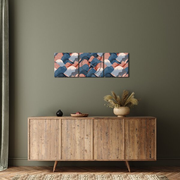Slika - Valovi in ​​hribi (sa satom) (90x30 cm)