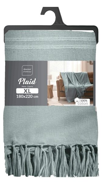 Zeleni pamučan prekrivač 125x150 cm Lilia – douceur d'intérieur
