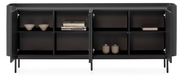 Crna komoda 200x80x40 cm Willa – MOME