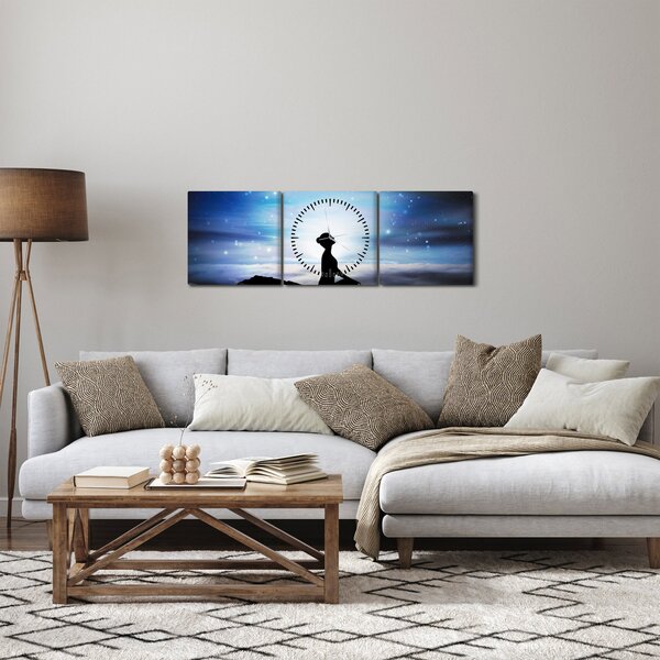 Slika meditirajoče ženske (sa satom) (90x30 cm)