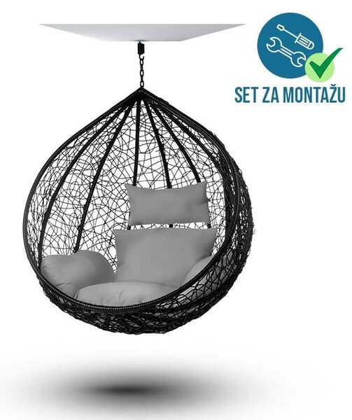 Viseća fotelja Cocoon - Hanging crna