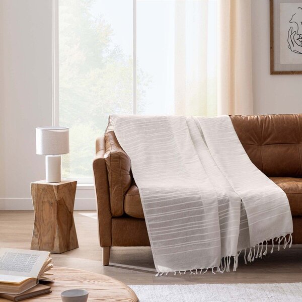 Krem pamučan prekrivač 125x150 cm Lilia – douceur d'intérieur