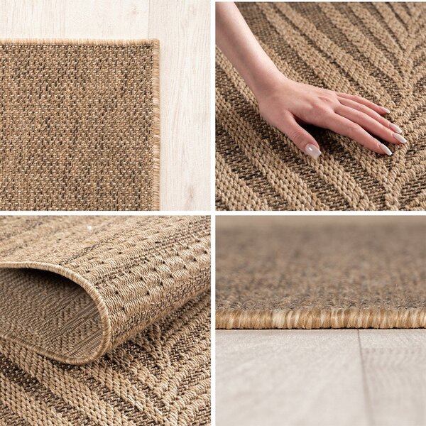Smeđi okrugao unutarnji i vanjski tepih ø 160 cm Timber 1403 – Ayyildiz Carpets