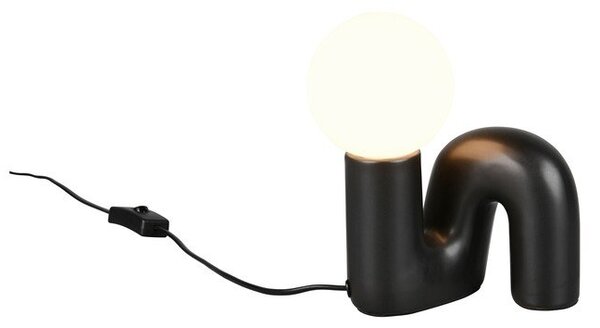 Crna stolna lampa keramička (visina 21,5 cm) Quinn – Reality