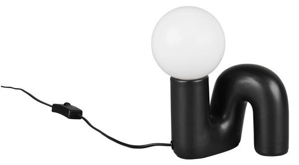 Crna stolna lampa keramička (visina 21,5 cm) Quinn – Reality