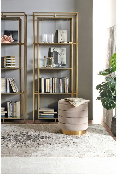 Željezna biblioteka u zlatnoj boji 68x172,5x28 cm Elenor – Bizzotto