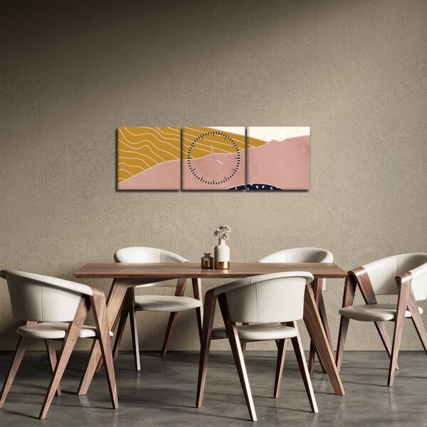Slika - Sončni vzhod (sa satom) (90x30 cm)