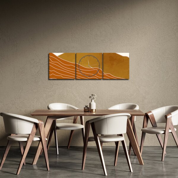 Slika - Sončni zahod (sa satom) (90x30 cm)
