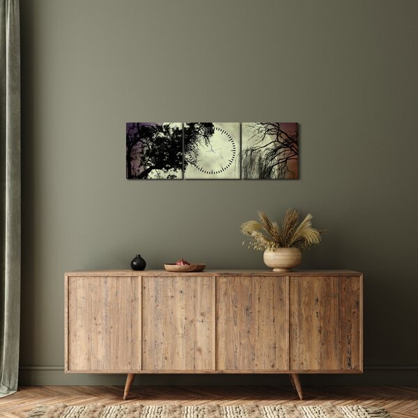 Slika - Polna luna nad površjem (sa satom) (90x30 cm)