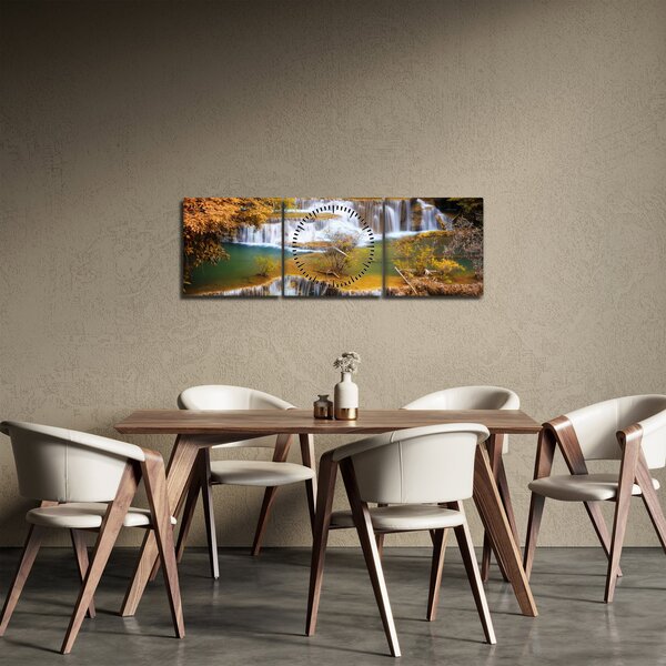 Slika - Slapovi Huay Mae Khamin, Tajska (sa satom) (90x30 cm)