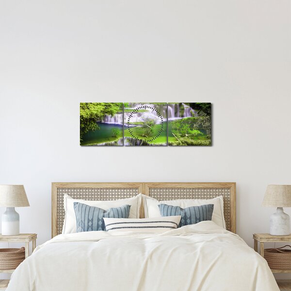 Slika - Slapovi Huay Mae Khamin, Kanchanaburi, Tajska (sa satom) (90x30 cm)