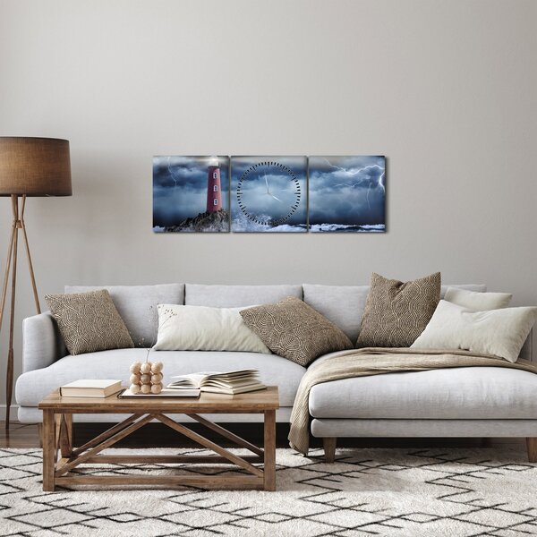 Slika - Svetilnik na pečini (sa satom) (90x30 cm)
