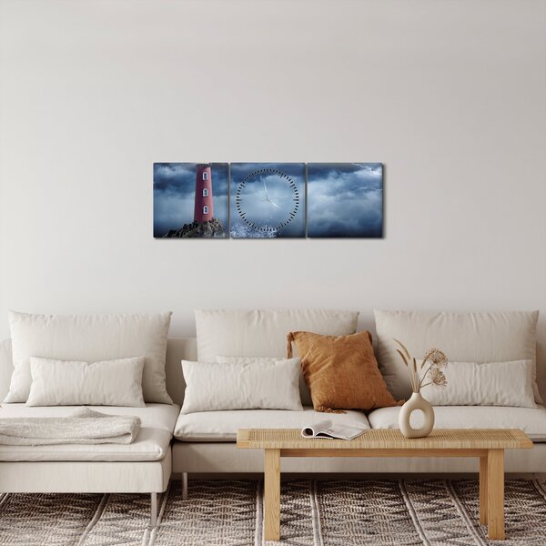 Slika - Svetilnik na pečini (sa satom) (90x30 cm)