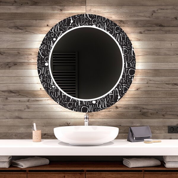 Okruglo Ukrasno Zrcalo S LED Osvjetljenjem Za Kupaonicu - Gothic