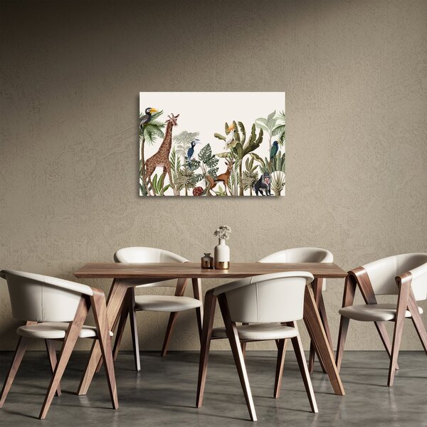 Staklena slika - Prebivalci Afrike (70x50 cm)