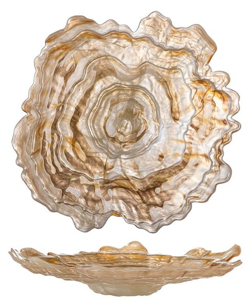 Bež staklena zdjela ø 38,5 cm Asimi – Bloomingville