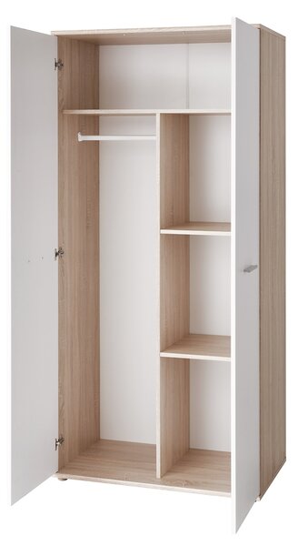 Ormar za garderobu- ASM Daron 2D 23 DSW DI-03 (hrast sonoma + bijela)