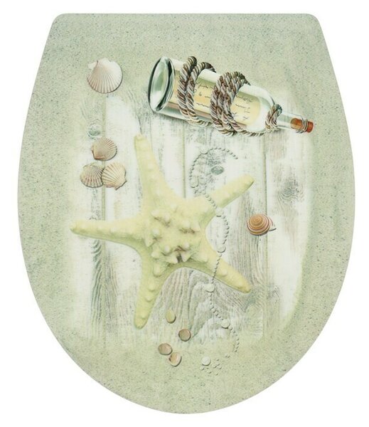 Poseidon WC daska Seaside (Samospuštajuća, Duroplast, Može se skinuti, Raznobojno)