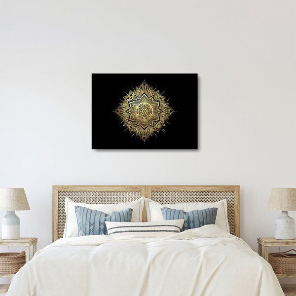 Staklena slika - Mandala bogastva (70x50 cm)