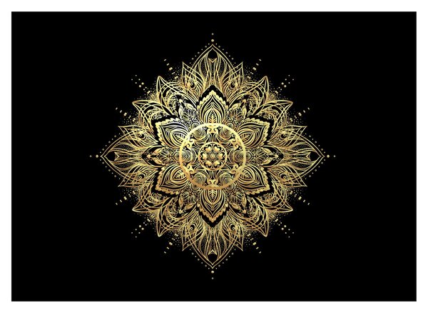 Staklena slika - Mandala bogastva (70x50 cm)