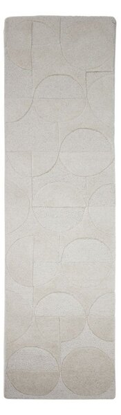 Ručno rađena vunena staza boje slonovače 60x230 cm Gigi – Flair Rugs