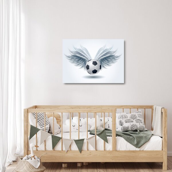 Staklena slika - Balon s krili (70x50 cm)
