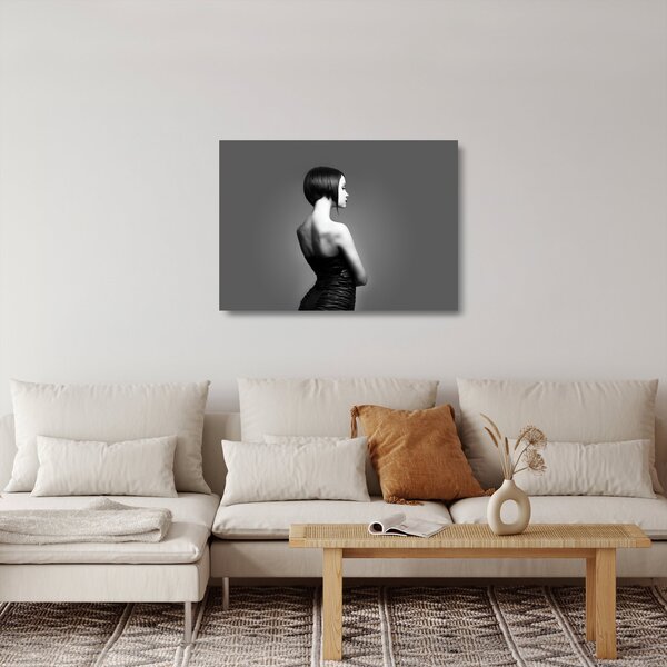 Staklena slika elegantne ženske (70x50 cm)