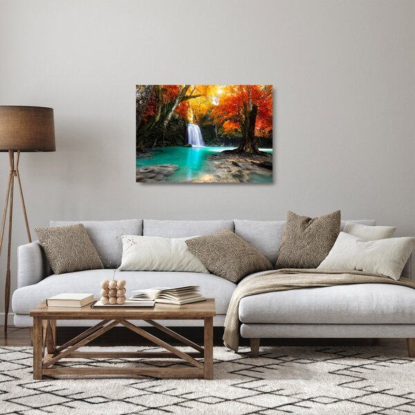 Staklena slika - Emerald Lagoon (70x50 cm)
