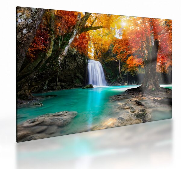 Staklena slika - Emerald Lagoon (70x50 cm)