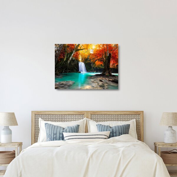 Staklena slika - Emerald Lagoon (70x50 cm)