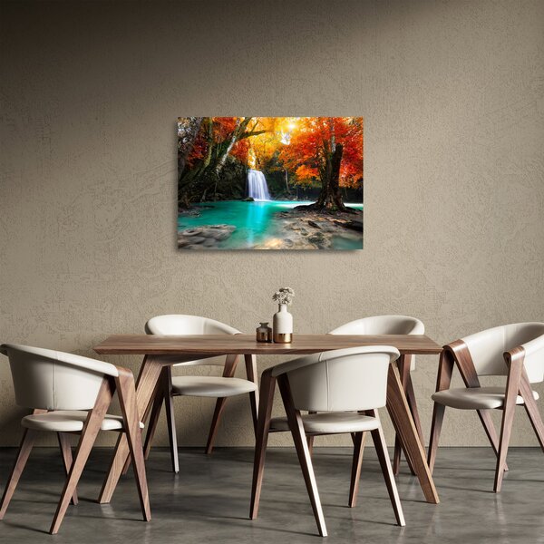 Staklena slika - Emerald Lagoon (70x50 cm)