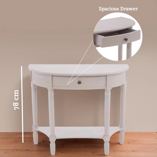 Sivi pomoćni stol od masivnog bora 33x81 cm Heritage – Premier Housewares