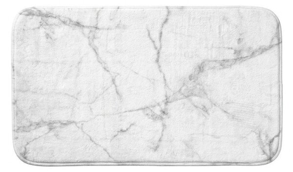 Bijela/siva tekstilna kupaonska prostirka 45x75 cm Marbre – douceur d'intérieur