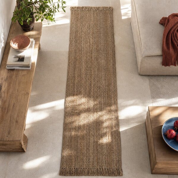 Smeđa podloga od jute Flair Rugs Jute, 60 x 230 cm