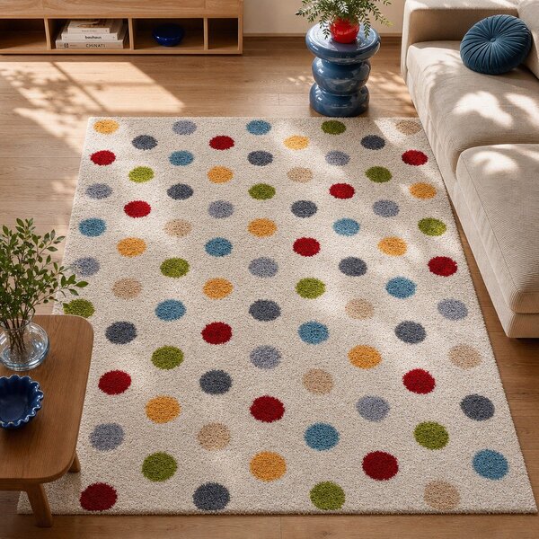 Krem tepih 80x150 cm Norge Dots – Universal