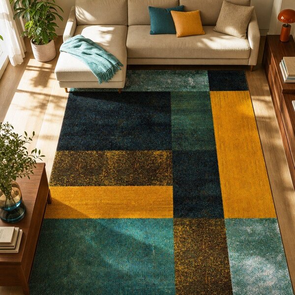 Žuti /plavi tepih 140x200 cm Pandora Pablo – Universal