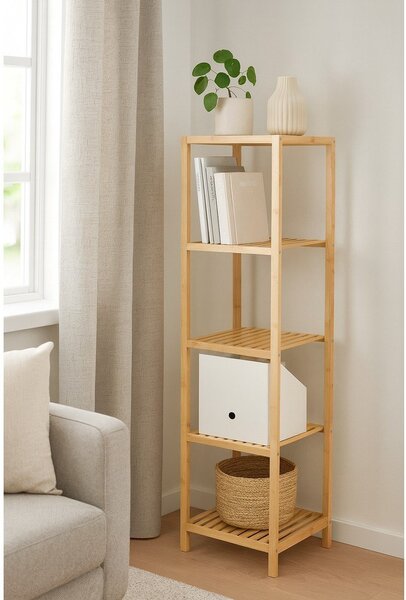 Od bambusa kupaonska polica u prirodnoj boji 37x140 cm Skaren – Bonami Essentials