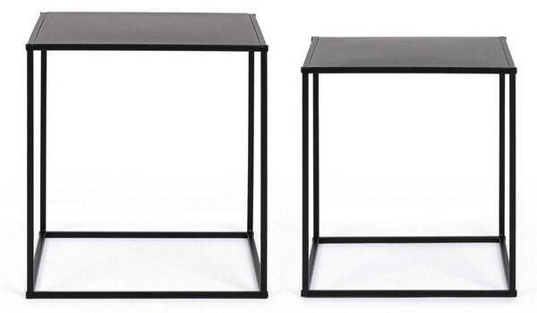 Crni metalni stolići za kavu u setu 2 kom 38x38 cm Alrik – Yes Everyday