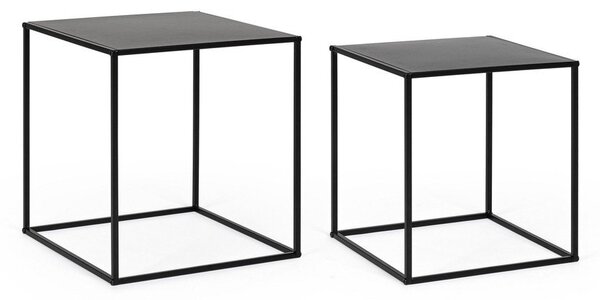 Crni metalni stolići za kavu u setu 2 kom 38x38 cm Alrik – Yes Everyday
