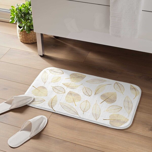 Bijela tekstilna kupaonska prostirka 45x75 cm Joya – douceur d'intérieur