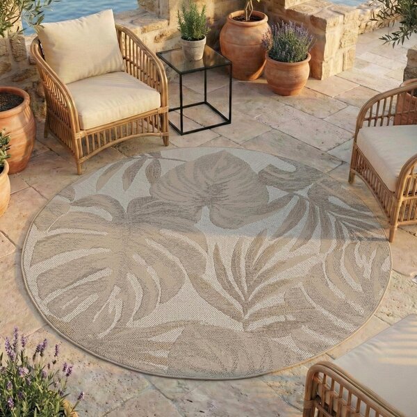 Bež okrugao unutarnji i vanjski tepih ø 120 cm Desert 1302 – Ayyildiz Carpets