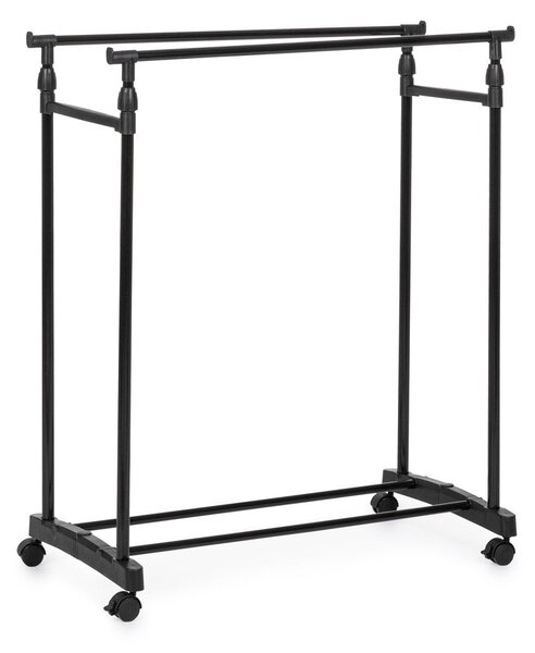 Crni metalni mobilni stalak za odjeću 80x160x42 cm Roald – Yes Everyday