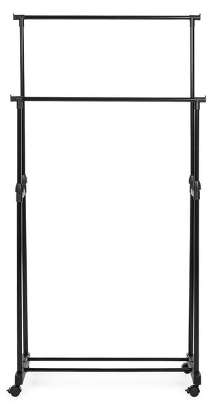 Crni metalni mobilni stalak za odjeću 80x160x42 cm Roald – Yes Everyday