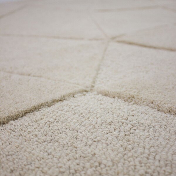 Bež ručno rađen vunen tepih 120x170 cm Shard – Flair Rugs